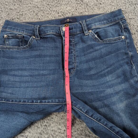 7 For All Mankind Jeans Women 29 Blue Josefina Denim Button Fly Stretch Casual - Picture 6 of 9